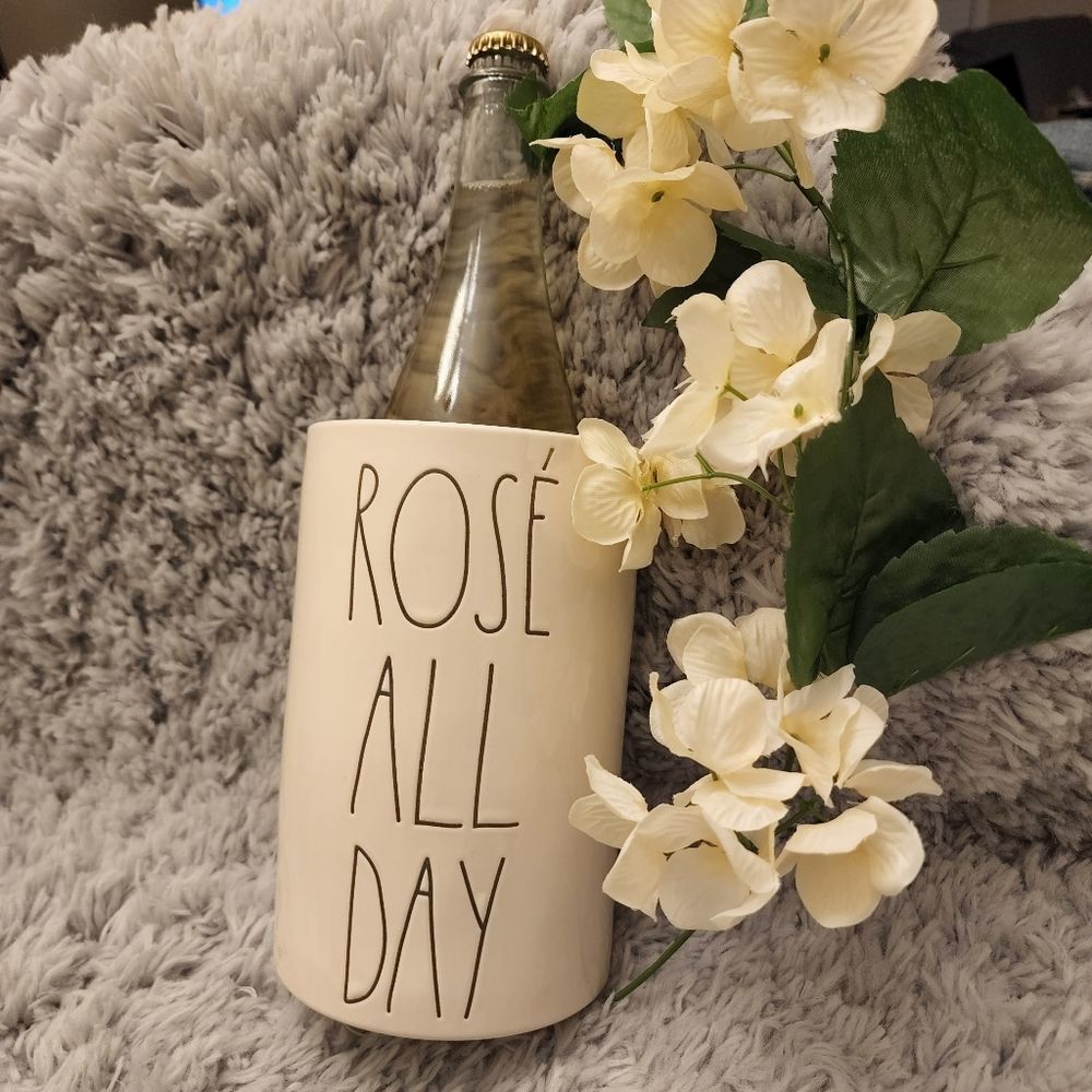 RAE DUNN "Rose All Day" Ceramic Ice Bucket